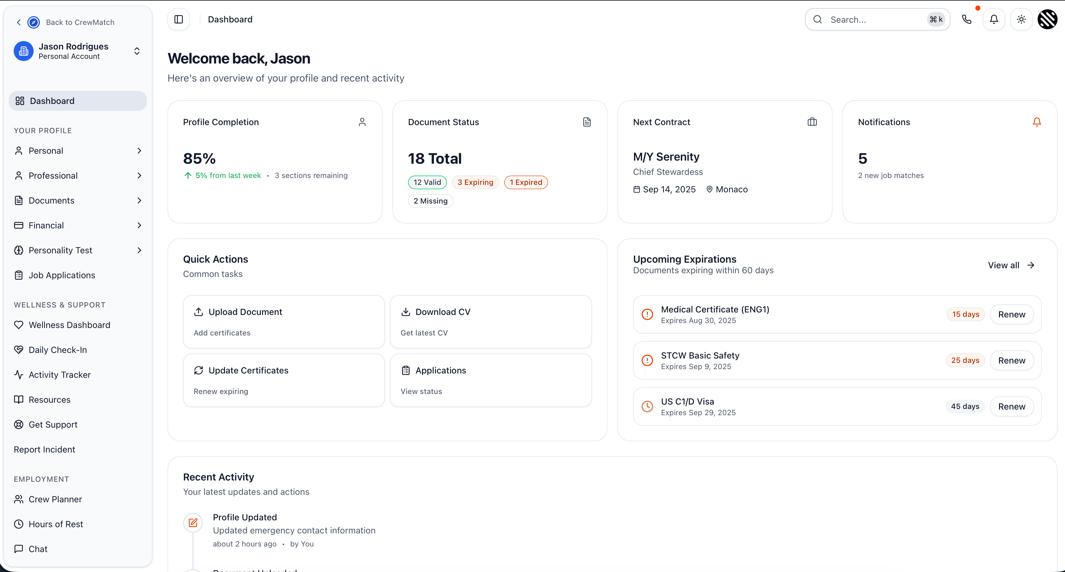 Complete Profile Management